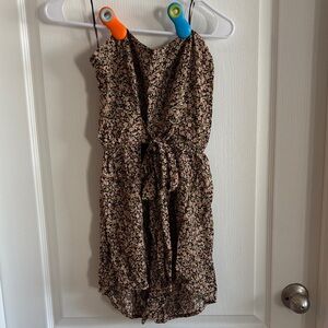 Oysho Strapless Floral Tie-Waist Romper size L